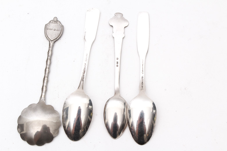 Collection of Silver Plate Souvenir Spoons