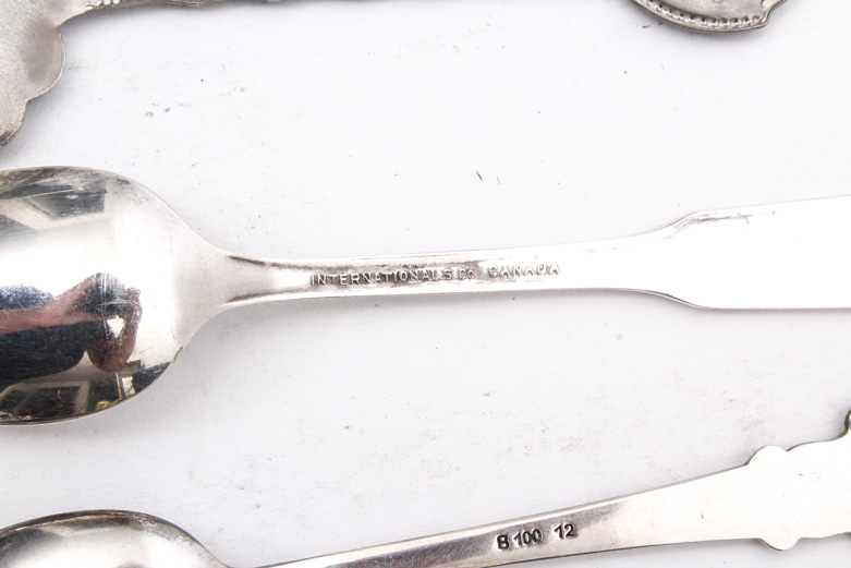 Collection of Silver Plate Souvenir Spoons
