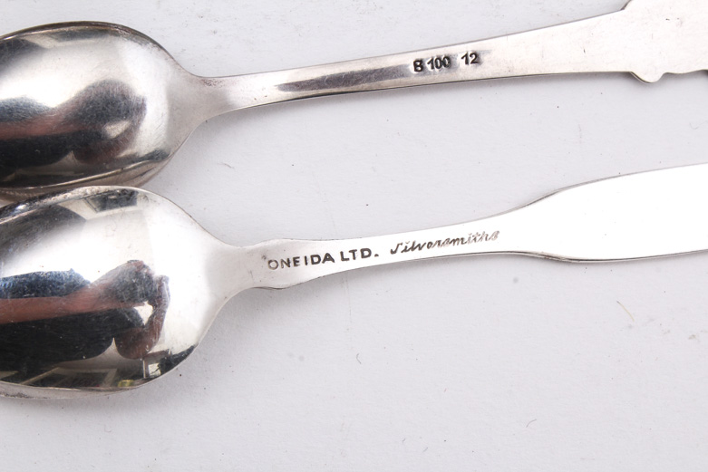 Collection of Silver Plate Souvenir Spoons