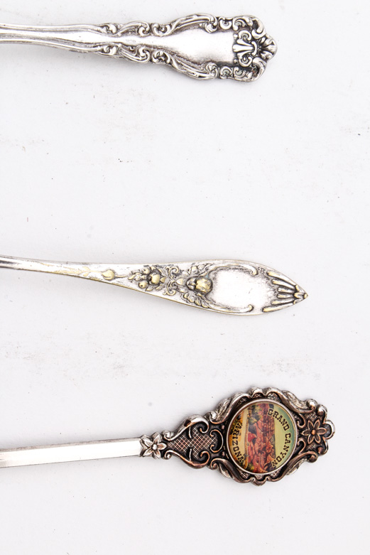 Collection of Silver Plate Souvenir Spoons