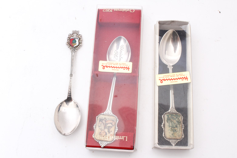 Collection of Silver Plate Souvenir Spoons