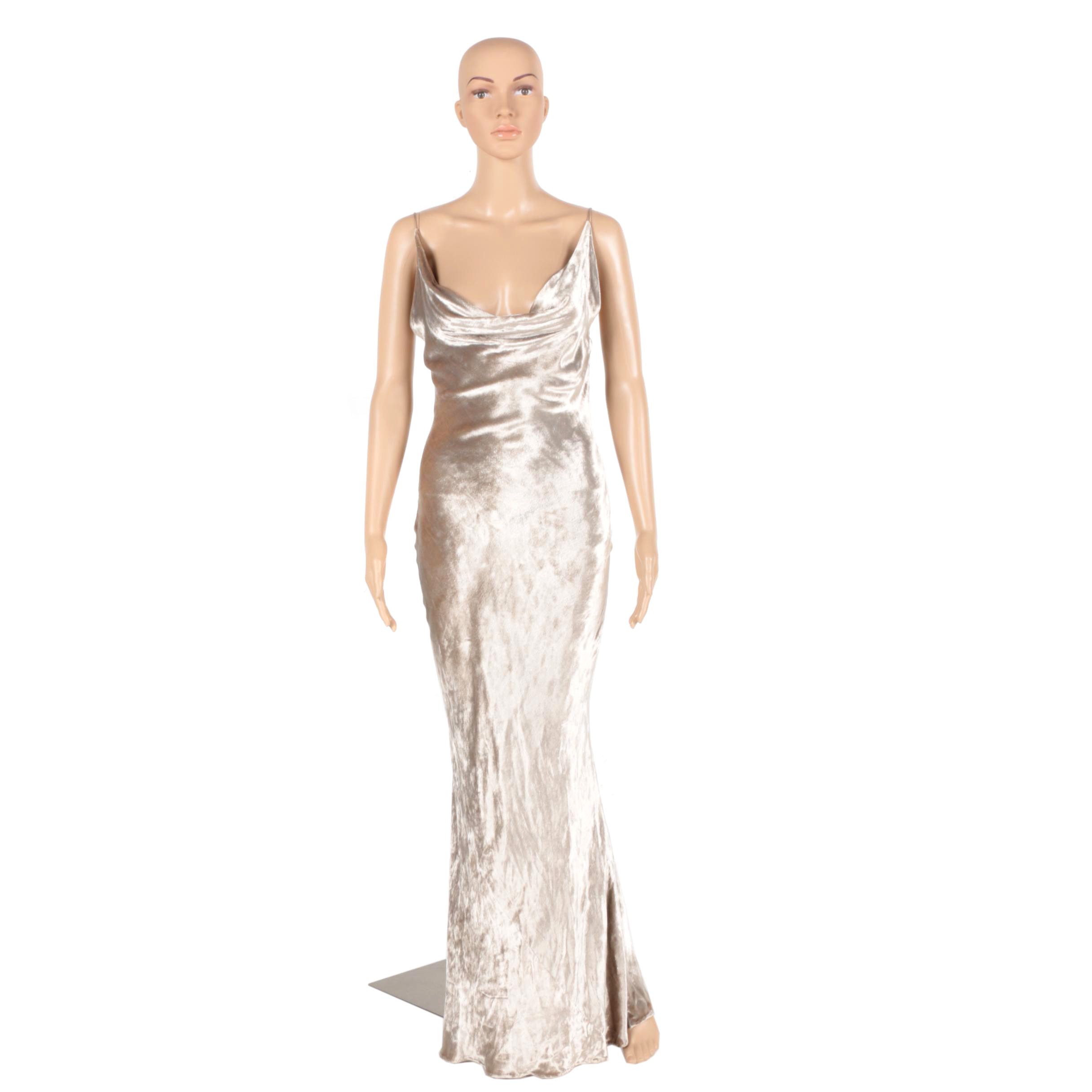 Pamela Dennis Circa 2000s Full-Length Silk Velvet Evening Dress