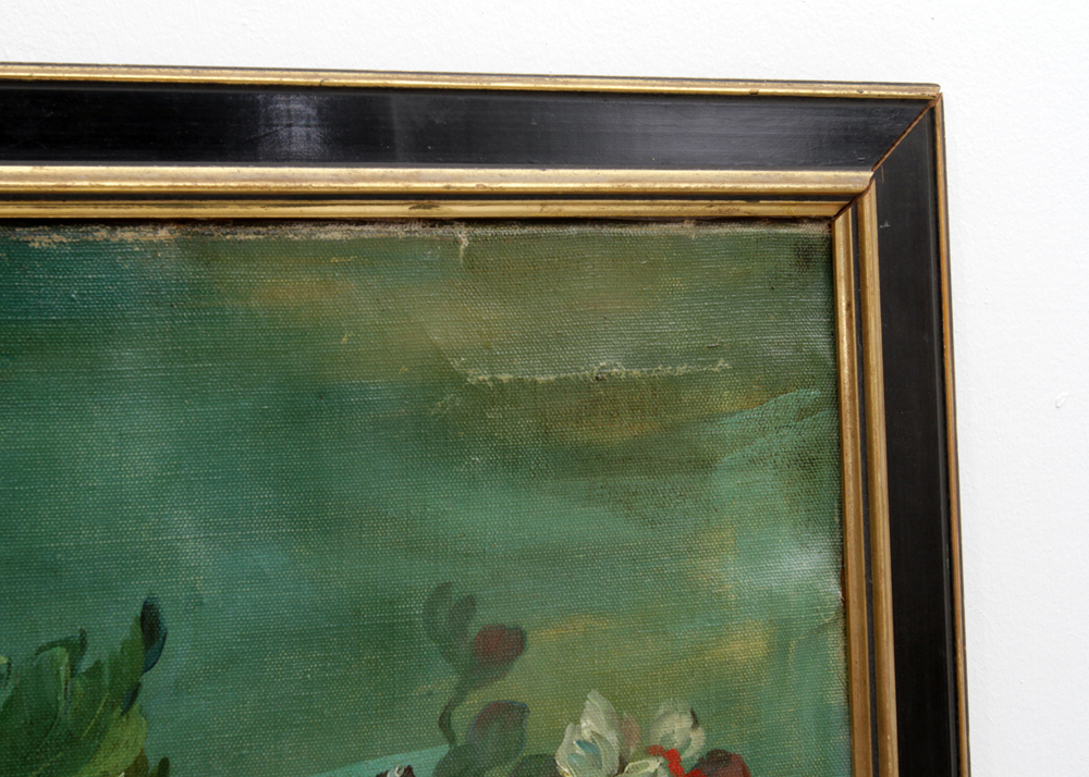 Continental School Oil Painting on Canvas of Floral Still Life