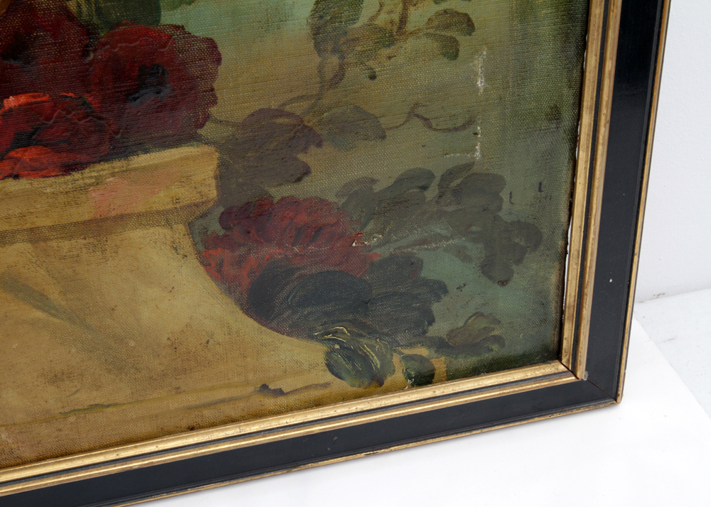 Continental School Oil Painting on Canvas of Floral Still Life