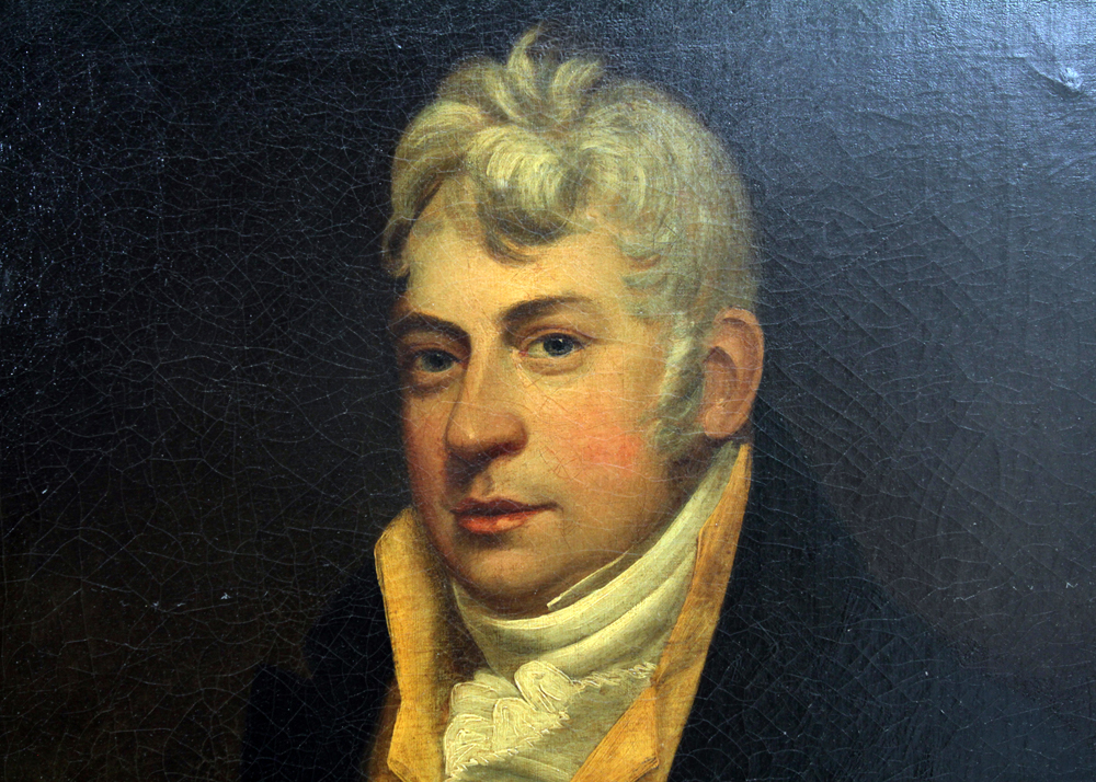 William Beechey 18th-Century Oil Portrait on Canvas of William Gillis