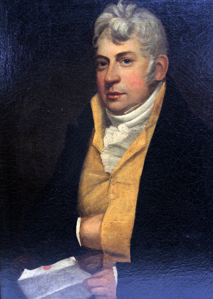 William Beechey 18th-Century Oil Portrait on Canvas of William Gillis