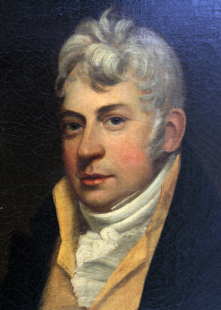 William Beechey 18th-Century Oil Portrait on Canvas of William Gillis