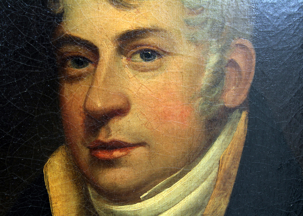William Beechey 18th-Century Oil Portrait on Canvas of William Gillis