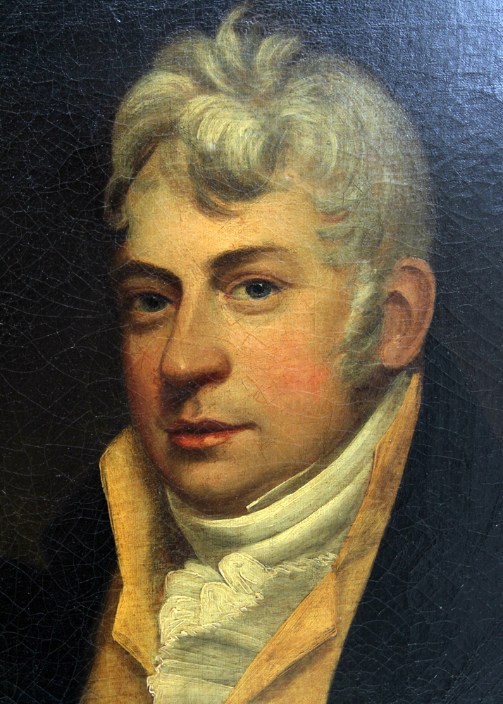 William Beechey 18th-Century Oil Portrait on Canvas of William Gillis