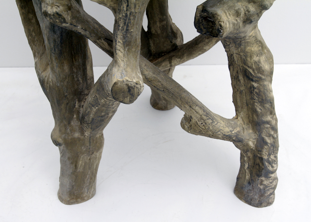 Rustic Style Faux Bois Resin Outdoor Occasional Table
