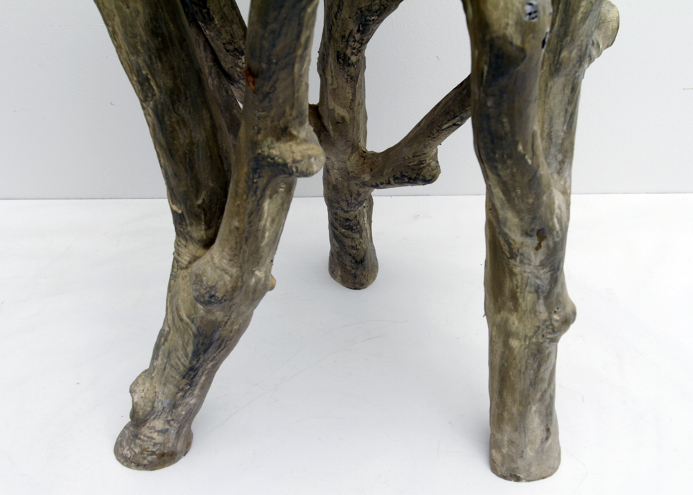 Rustic Style Faux Bois Resin Outdoor Occasional Table
