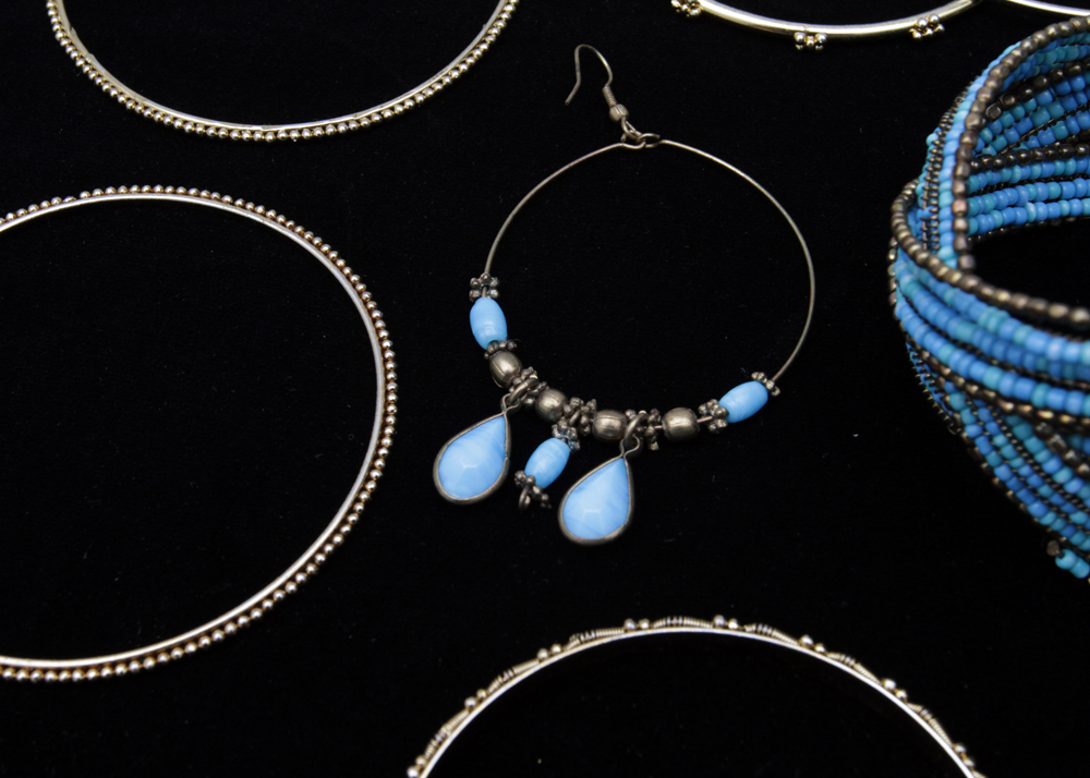 Fashion Costume Jewelry Bracelets and Earrings