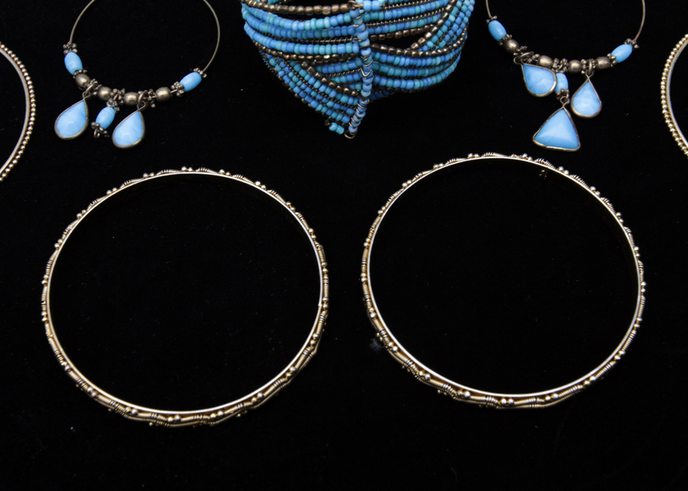 Fashion Costume Jewelry Bracelets and Earrings