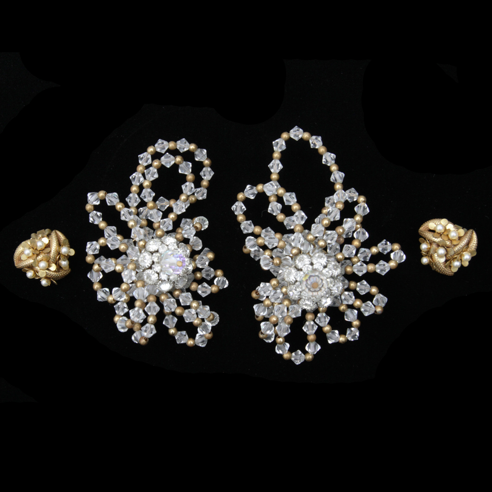 Vintage Jewelry Earrings Including Miriam Haskell