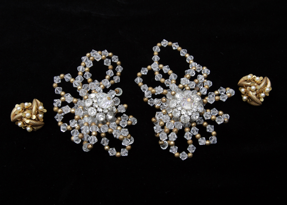Vintage Jewelry Earrings Including Miriam Haskell