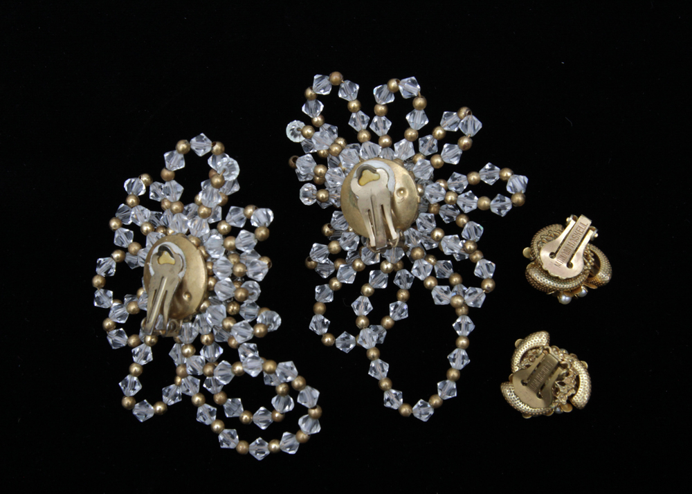 Vintage Jewelry Earrings Including Miriam Haskell