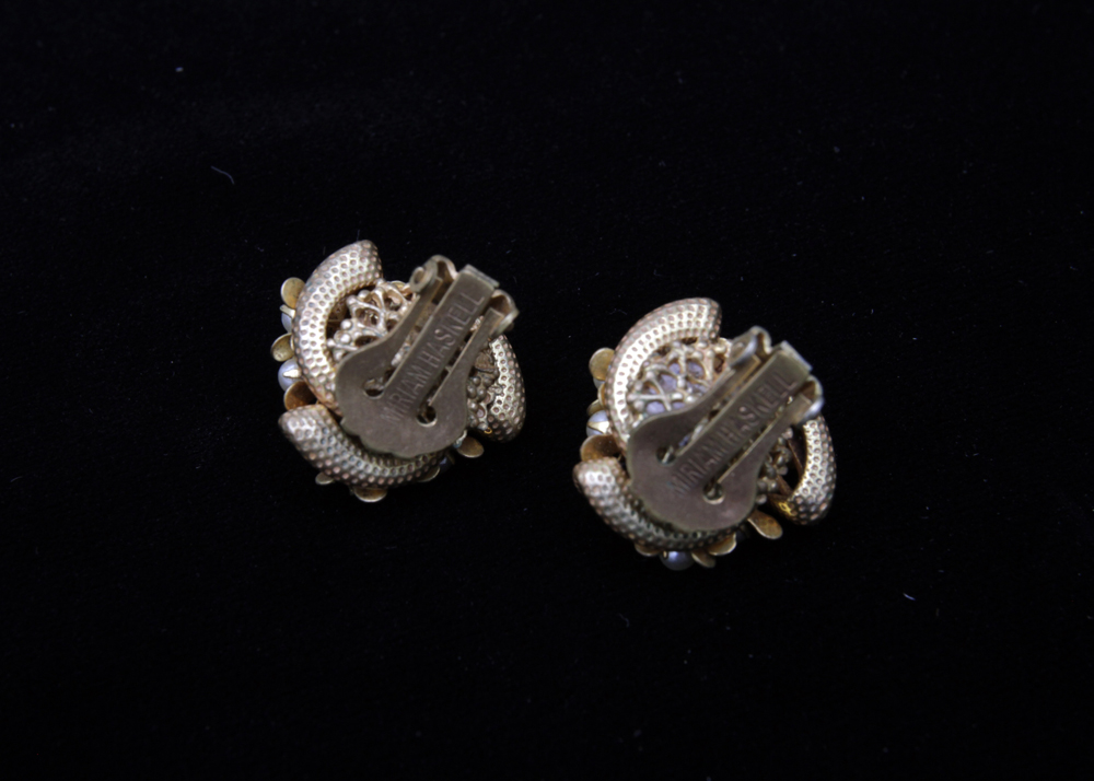 Vintage Jewelry Earrings Including Miriam Haskell