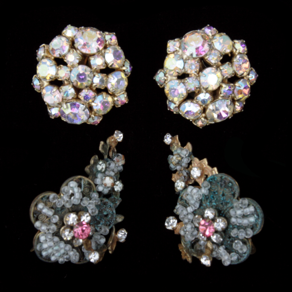 Vintage Costume Jewelry Earrings
