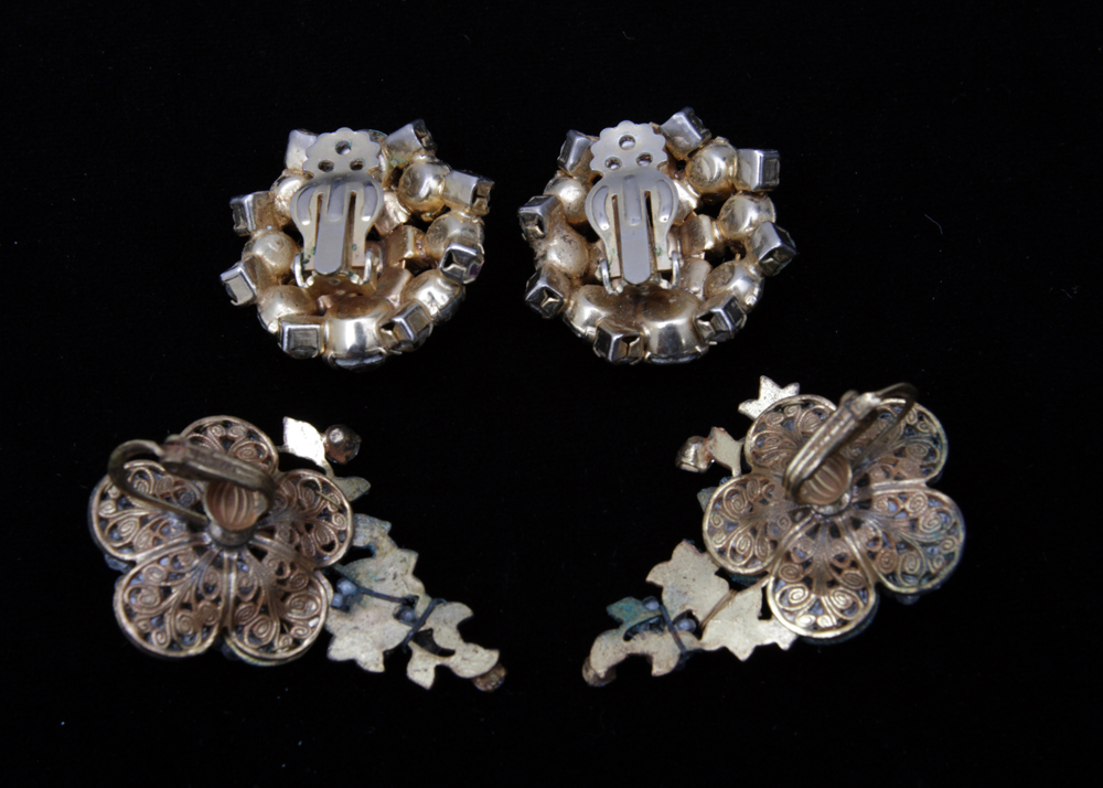 Vintage Costume Jewelry Earrings
