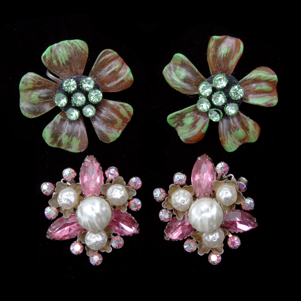 Vintage Costume Jewelry Earrings