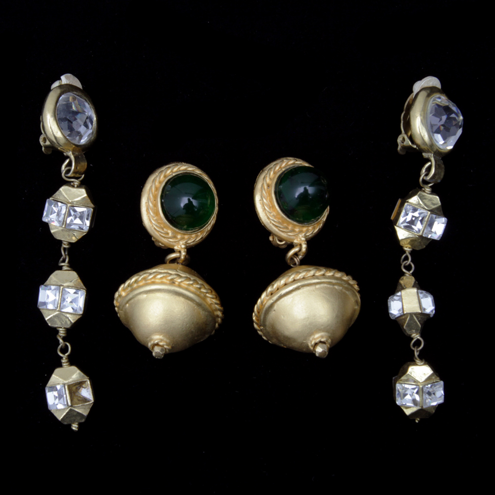 Vintage Costume Jewelry Drop Earrings Including Deanna Hamro