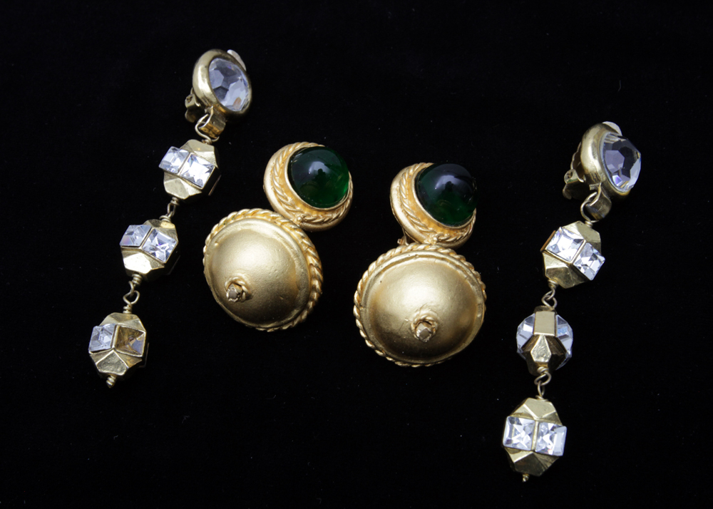 Vintage Costume Jewelry Drop Earrings Including Deanna Hamro