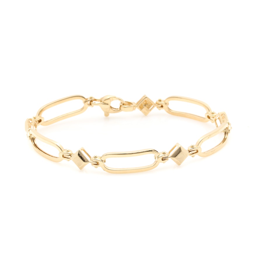 14K Yellow Gold Linked Bracelet