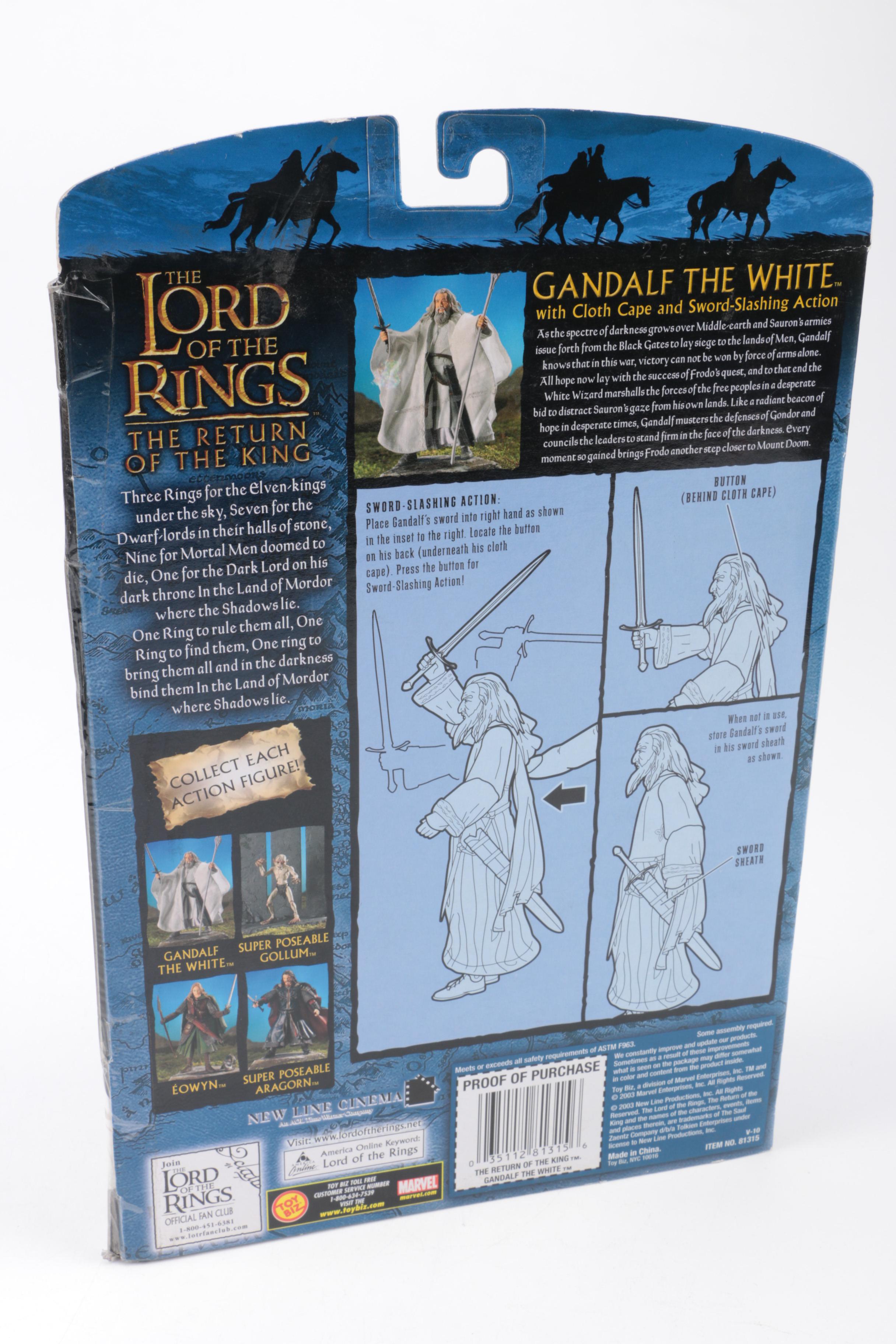 Toy Biz "The Lord of the Rings" Gandalf, Sam Gamgee, and Eomer Action Figures