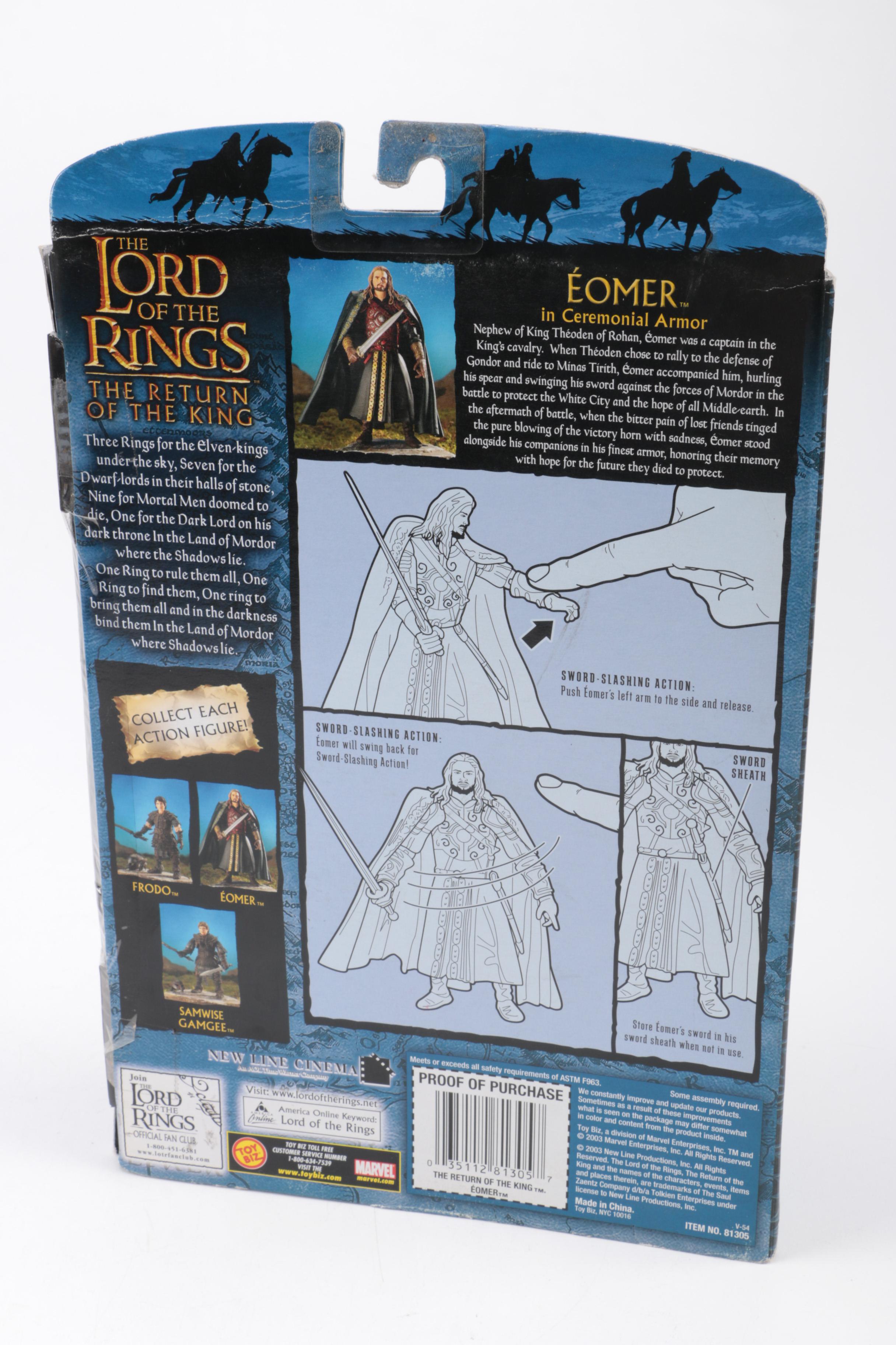 Toy Biz "The Lord of the Rings" Gandalf, Sam Gamgee, and Eomer Action Figures