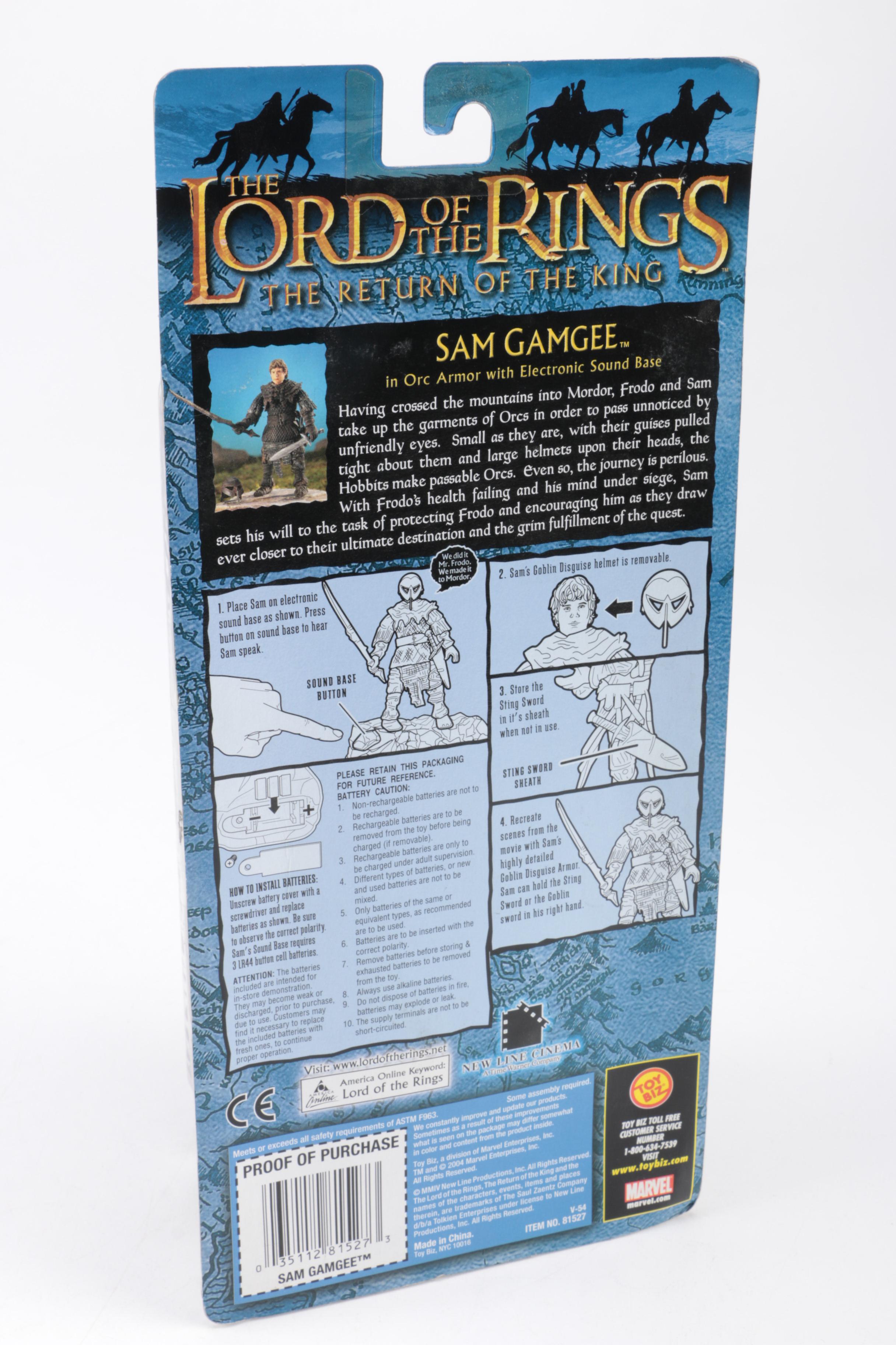 Toy Biz "The Lord of the Rings" Gandalf, Sam Gamgee, and Eomer Action Figures