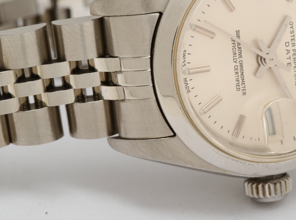 Rolex Perpetual Date Silver Index Automatic 26mm Stainless Steel Watch