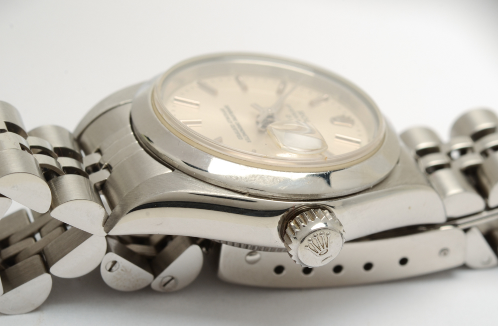 Rolex Perpetual Date Silver Index Automatic 26mm Stainless Steel Watch