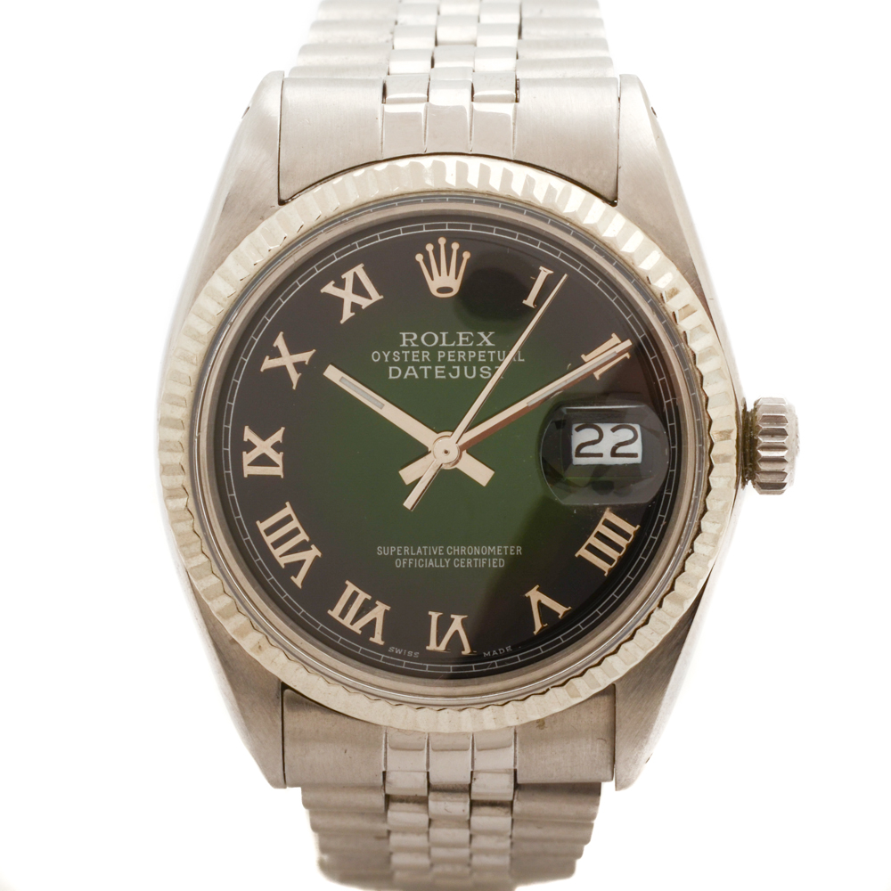 1970s Rolex Datejust 36mm Jubilee Stainless Steel Watch
