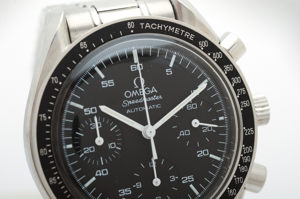 Omega Speedmaster Automatic Chronograph 38mm Reduced Black Steel Watch