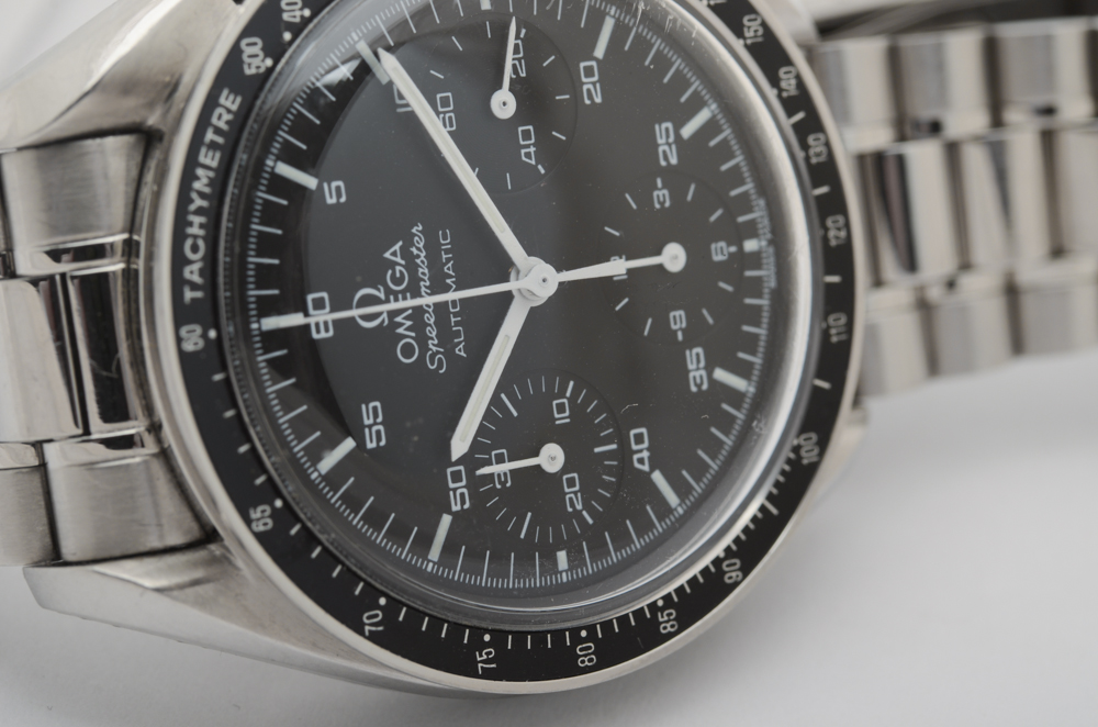 Omega Speedmaster Automatic Chronograph 38mm Reduced Black Steel Watch