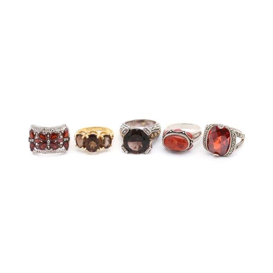 Sterling Silver and Gemstone Rings