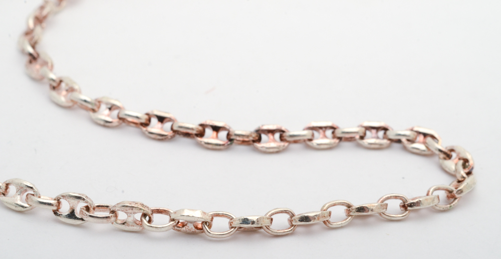 Paolo Romeo Sterling Silver Chain Necklace