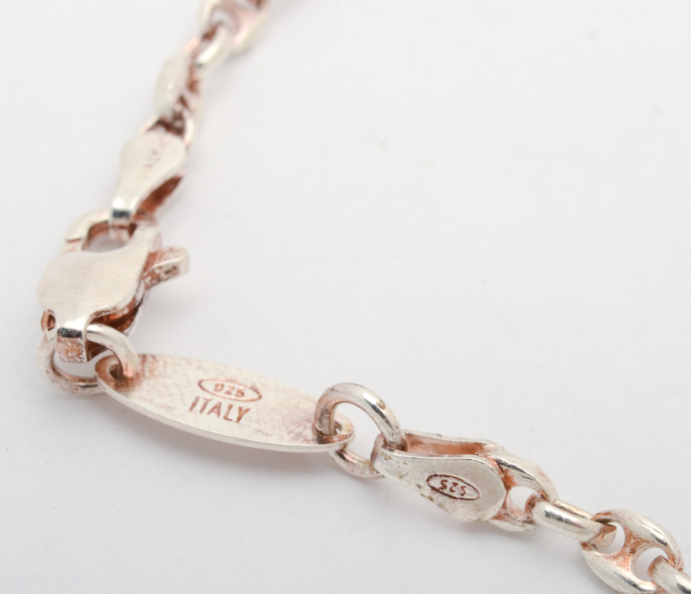 Paolo Romeo Sterling Silver Chain Necklace