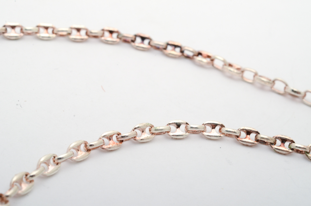 Paolo Romeo Sterling Silver Chain Necklace