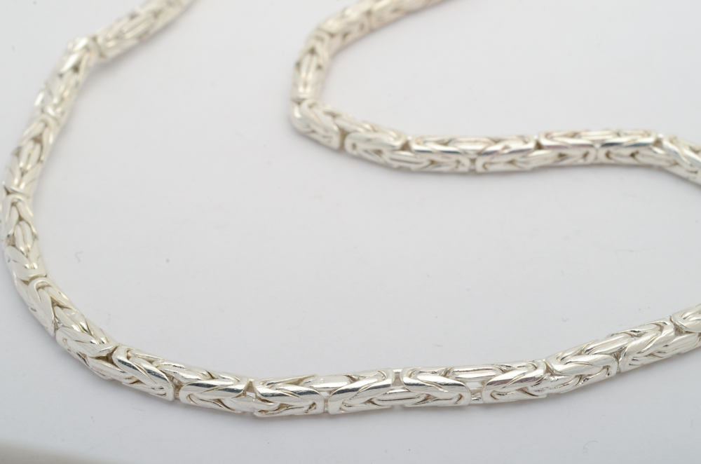 Three Sterling Silver Chain Necklaces