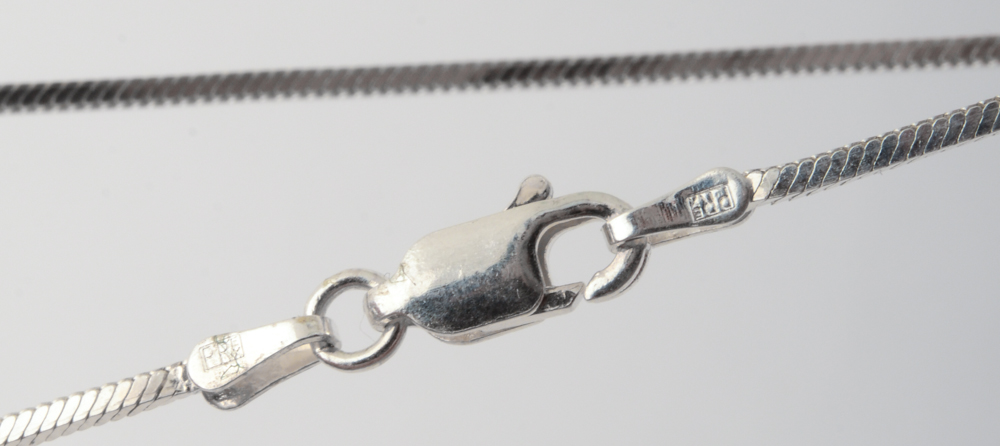 Three Sterling Silver Chain Necklaces