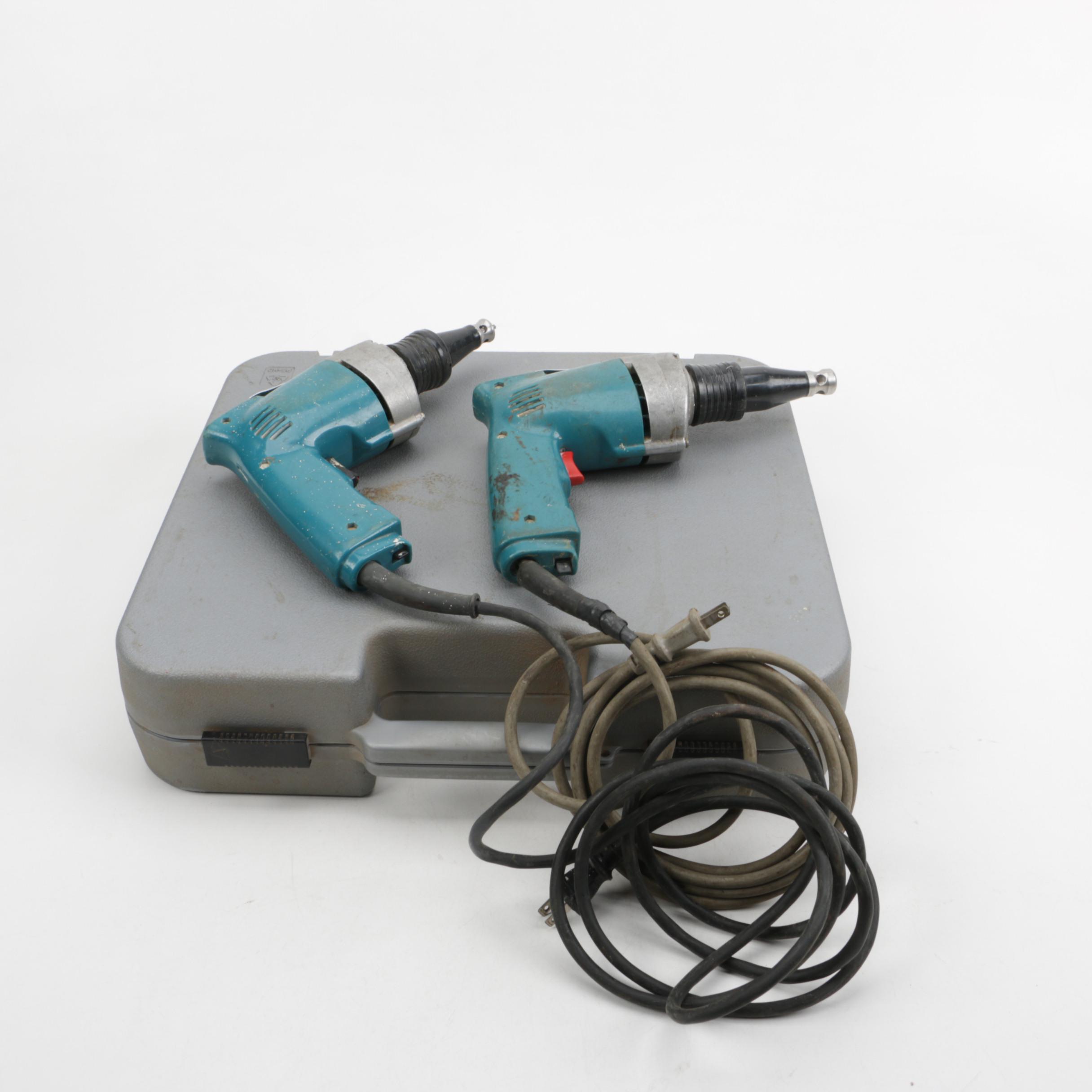 Two Drills and Autofeed Screwdriver