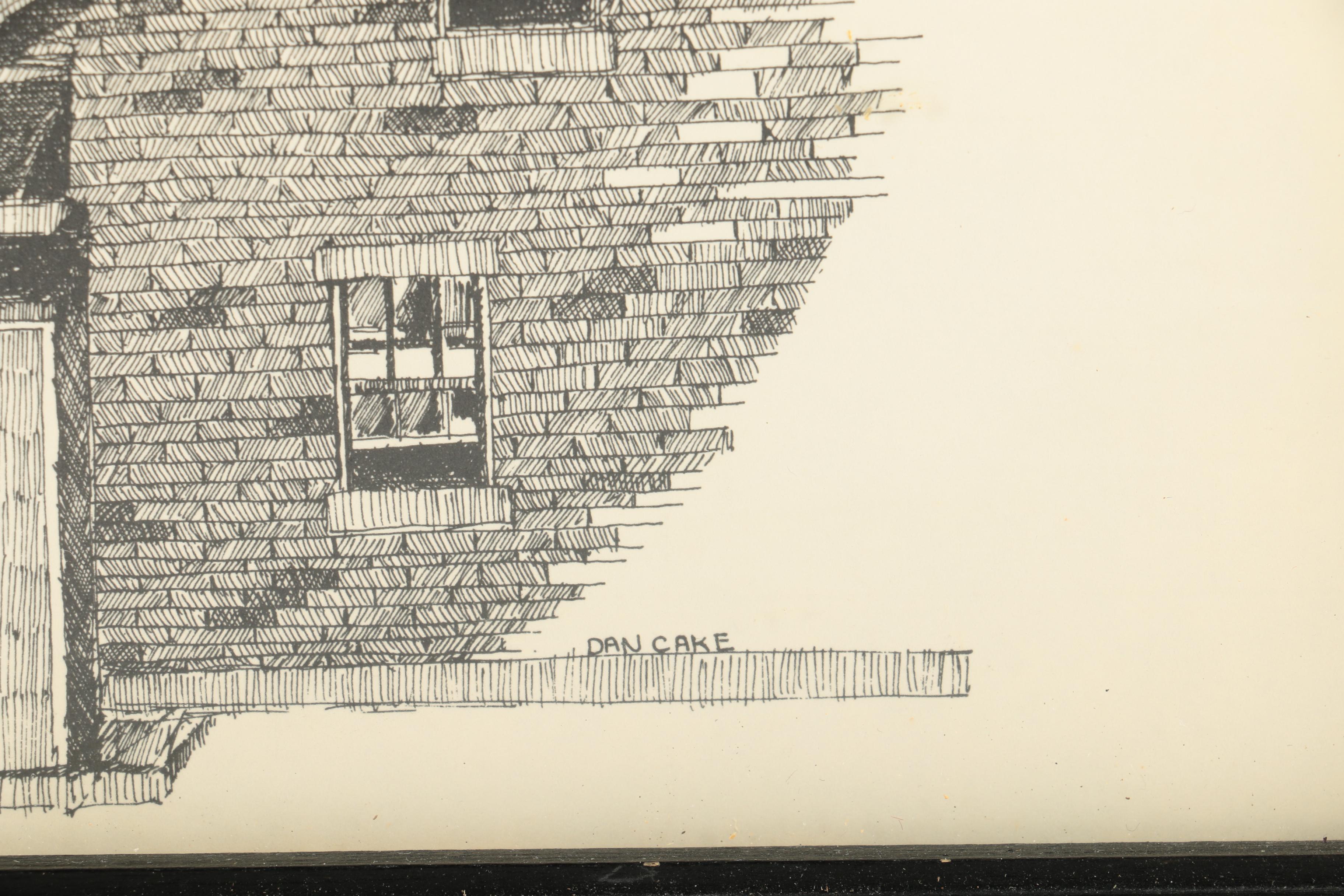 Dan Cake Ink Drawings of Light Houses