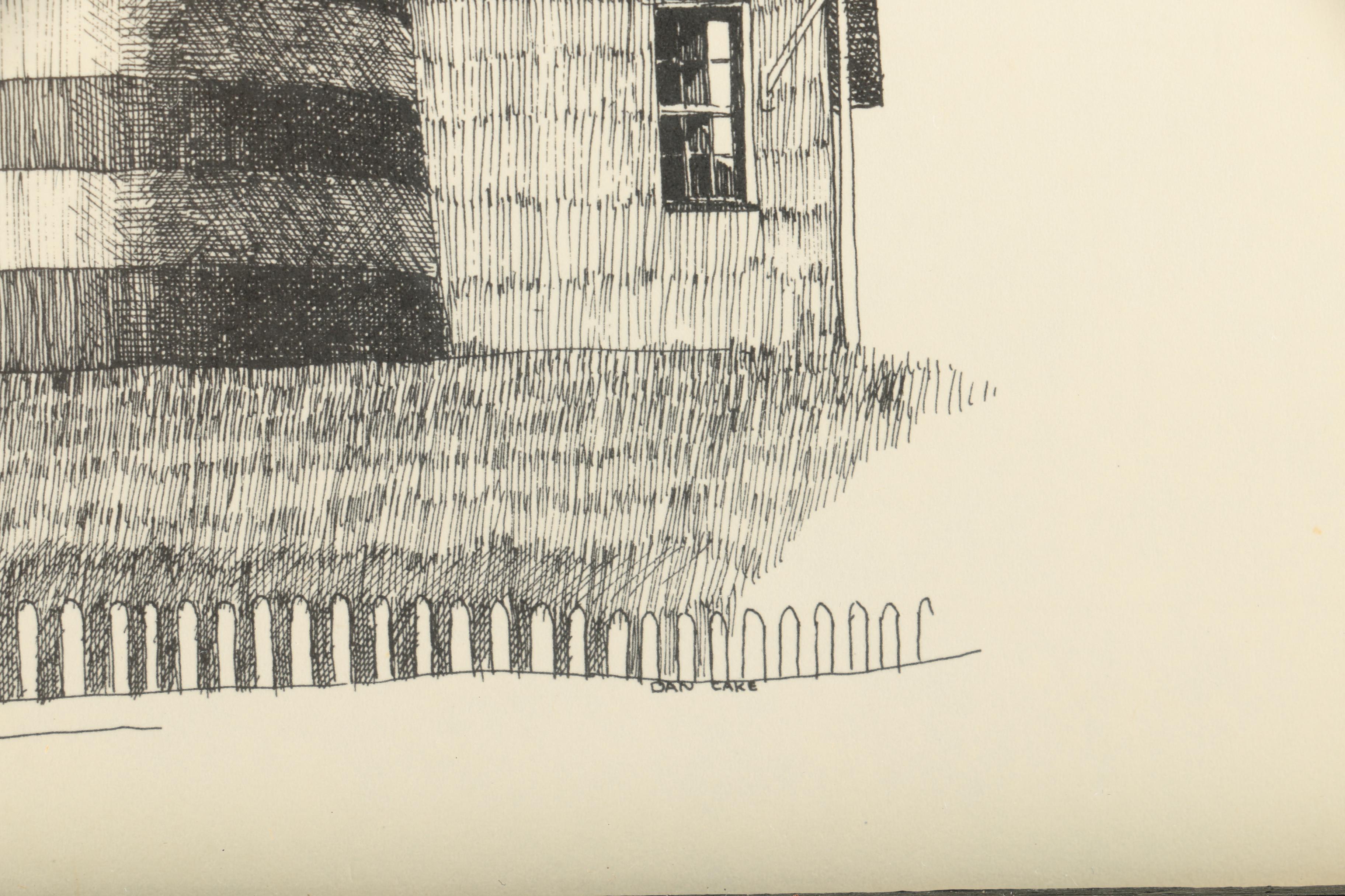 Dan Cake Ink Drawings of Light Houses