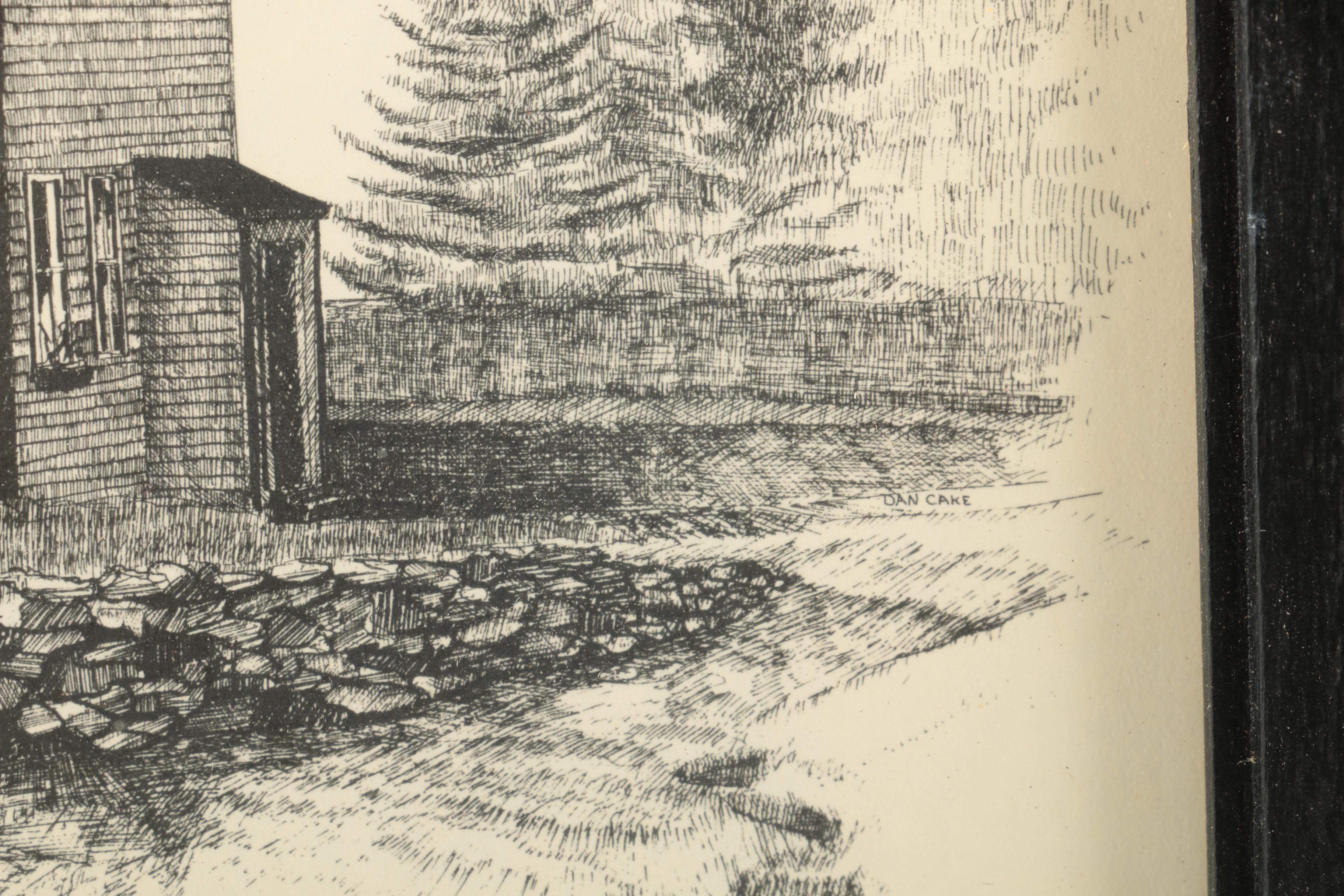 Dan Cake Ink Drawings of Light Houses