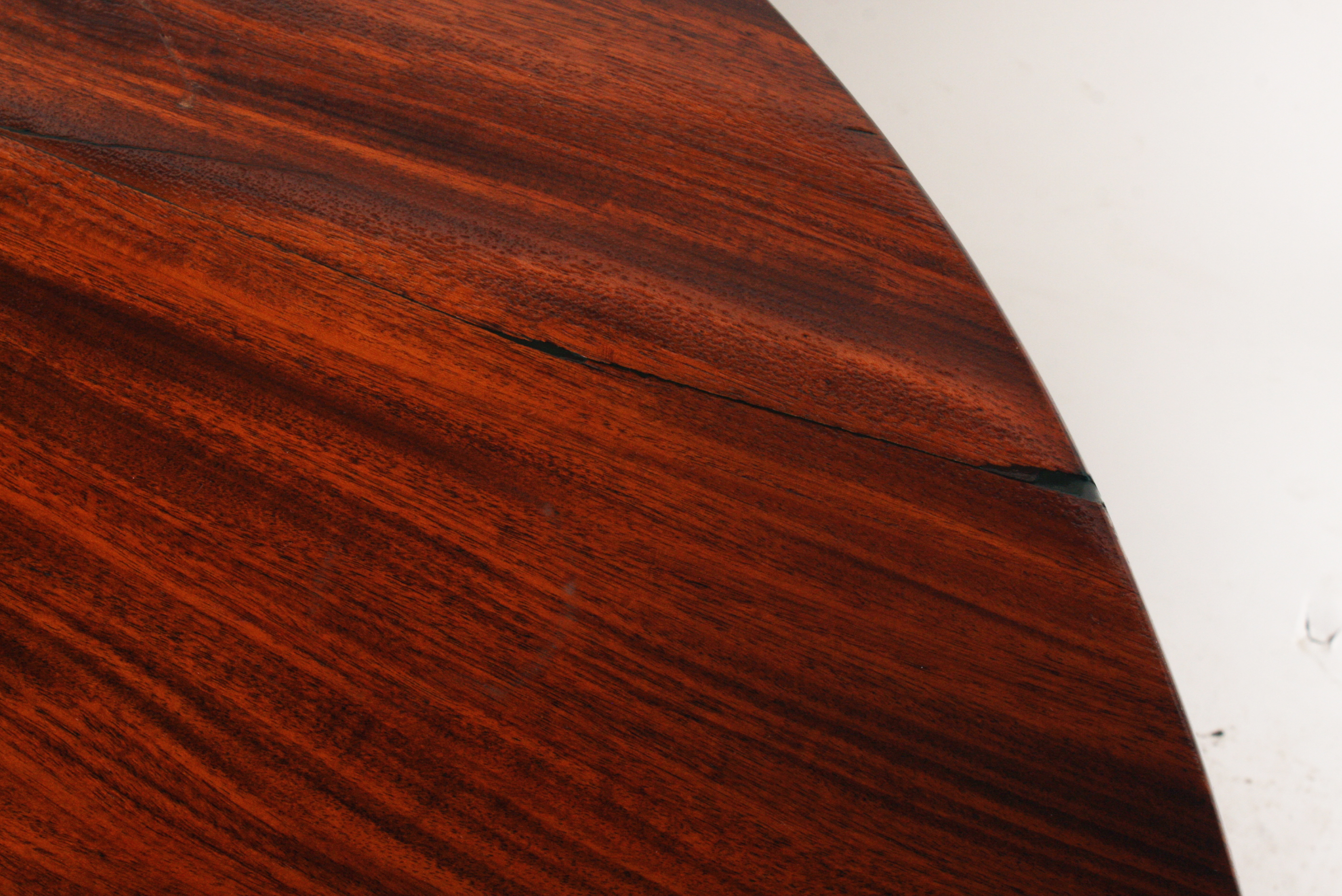 Antique Biedermeier Style Walnut Round Dining Table