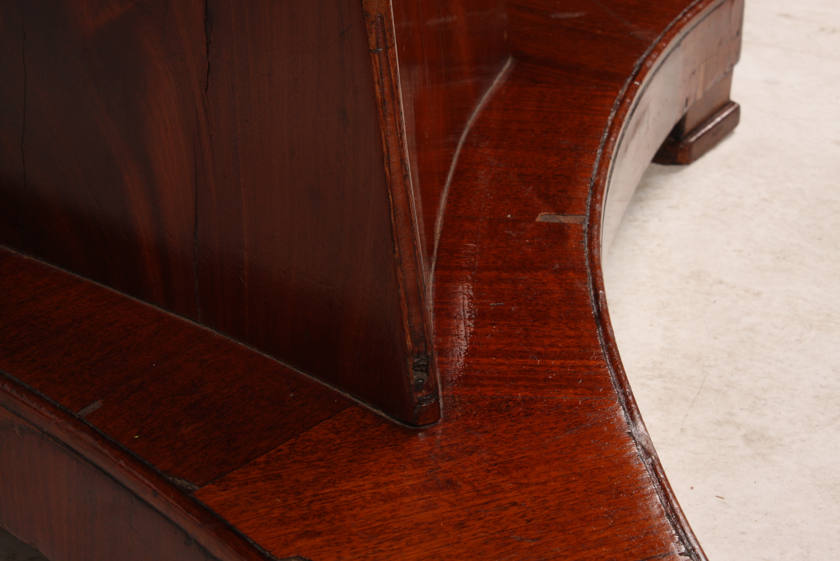 Antique Biedermeier Style Walnut Round Dining Table