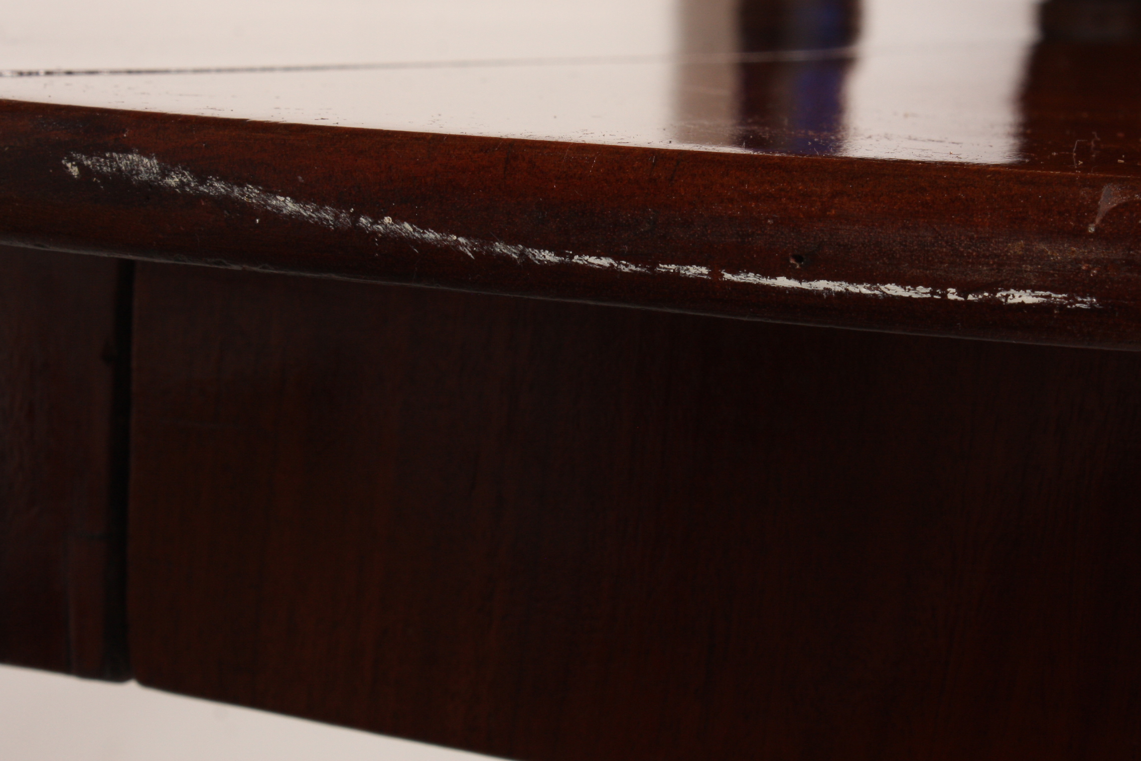 Antique Biedermeier Style Walnut Round Dining Table