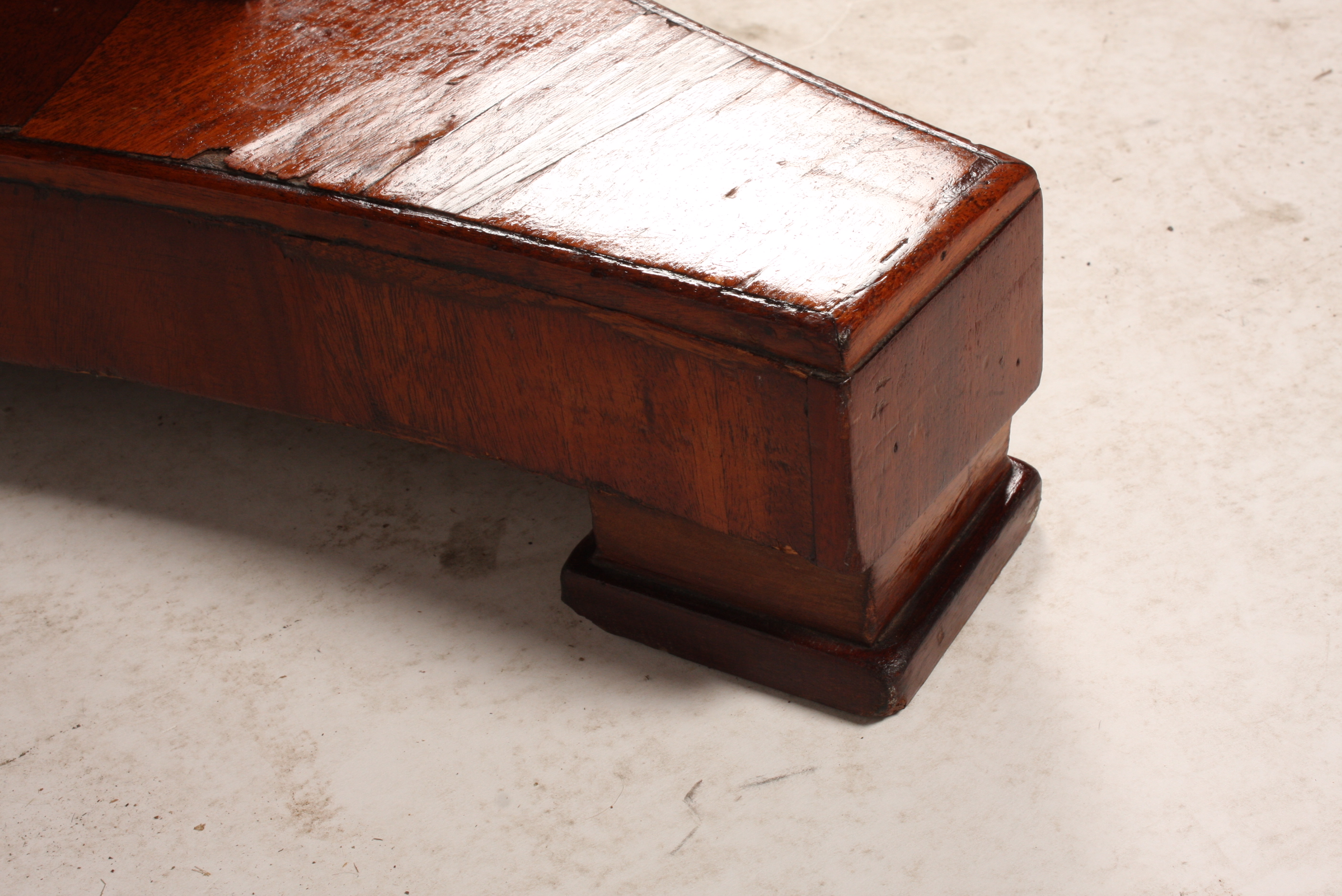 Antique Biedermeier Style Walnut Round Dining Table
