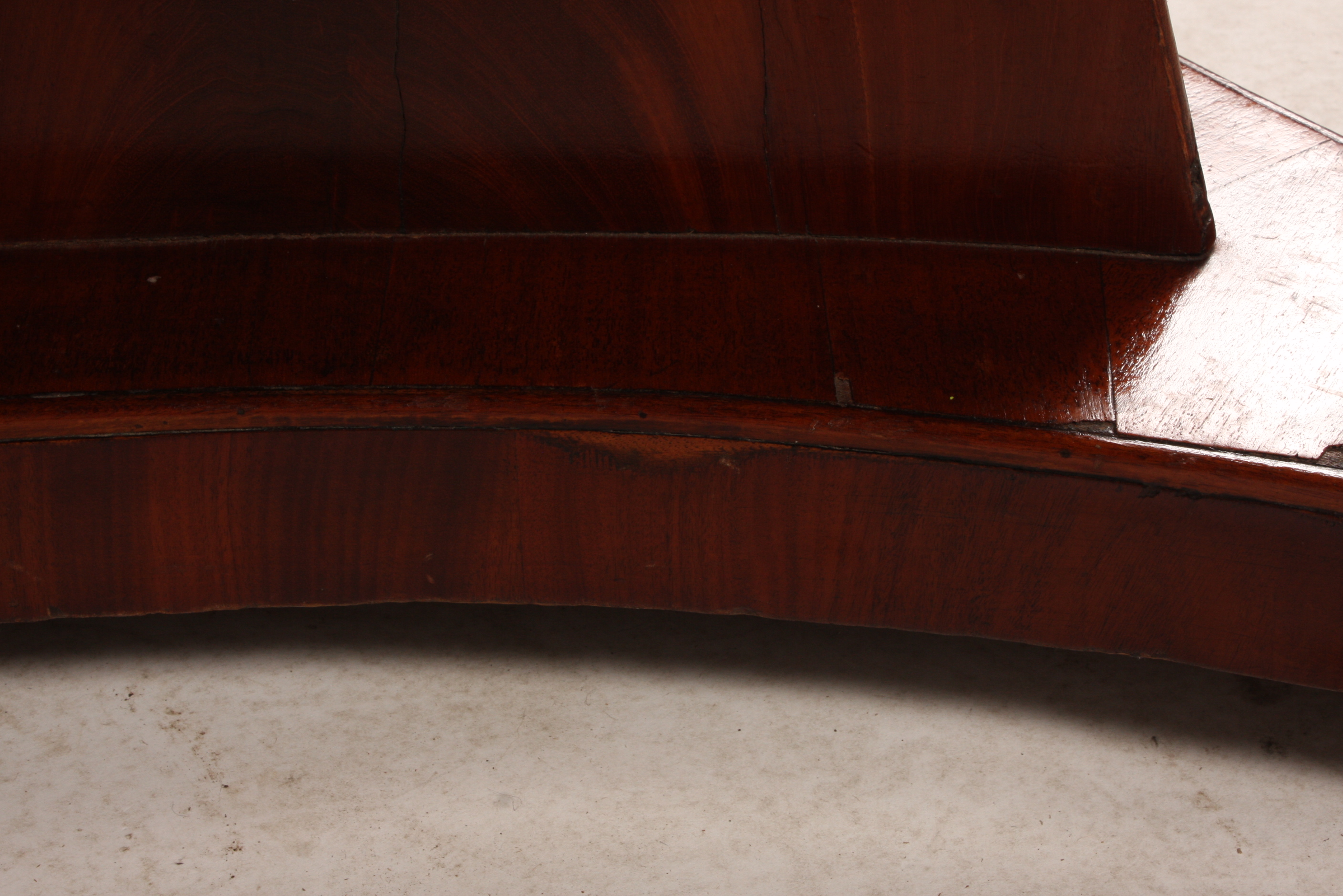 Antique Biedermeier Style Walnut Round Dining Table